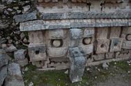Mayan Palace of the Masks at Kabah - kabah mayan ruins,kabah mayan temple,mayan temple pictures,mayan ruins photos